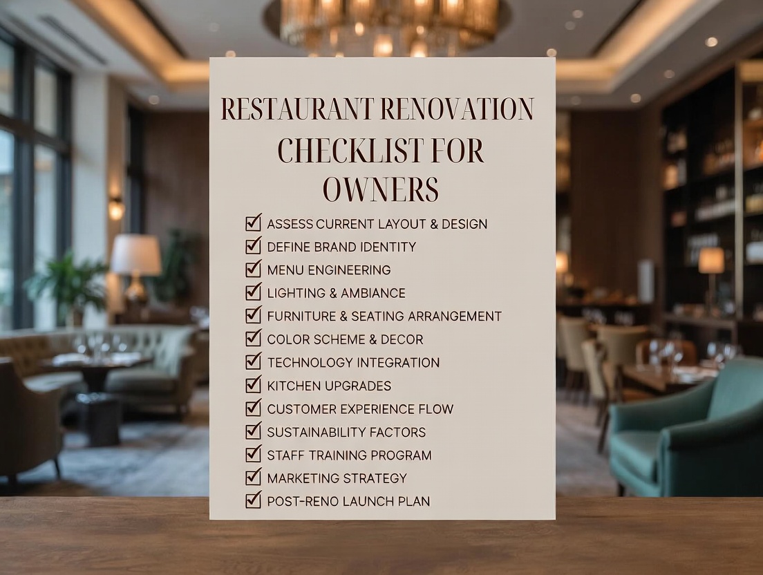 Restaurant renovation checklist for Owners